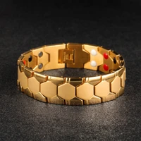european and american exaggerated domineering titanium steel bracelet mens gold womens magnet anti radiation bracele