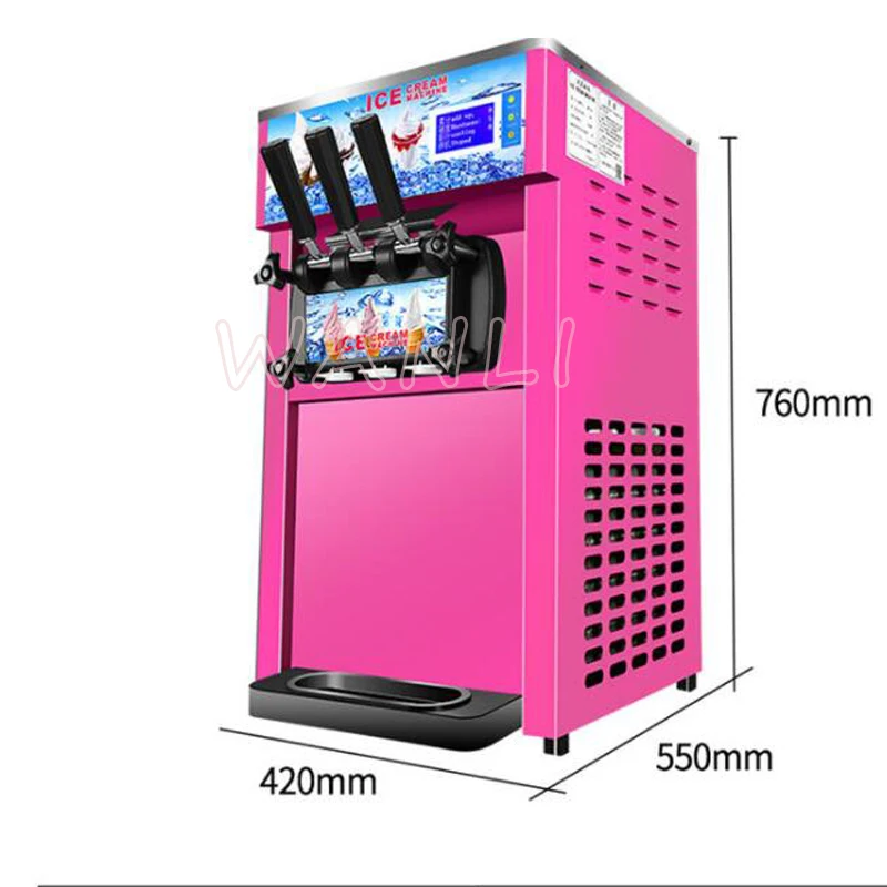 

Free shipping 3 flavors Ice cream maker Commercial automatic ice cream machine Small soft ice cream machine 220V/110V