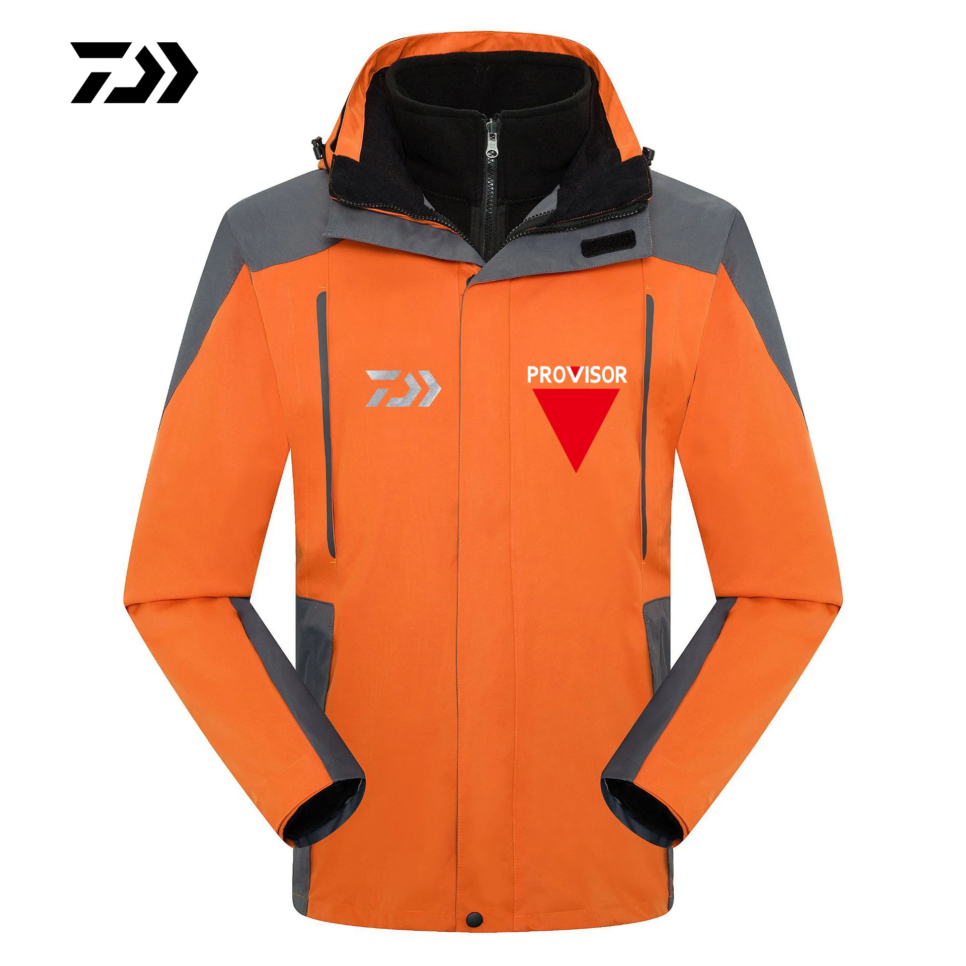 

Daiwa New Outdoor Clothing Autumn Winter Waterproof Warm Fishing Jacket Men Removable Hoodie Waterproof Camping Hiking Clothes