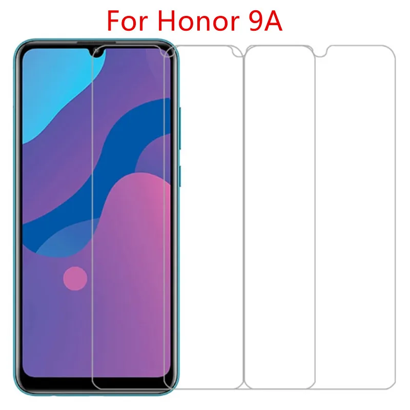 

3Pcs 9H Phone Protective Glass For Huawei Honor 9a 9 A Safety Screen Protector Tempered Glass on for huawey honor9a 9A Film