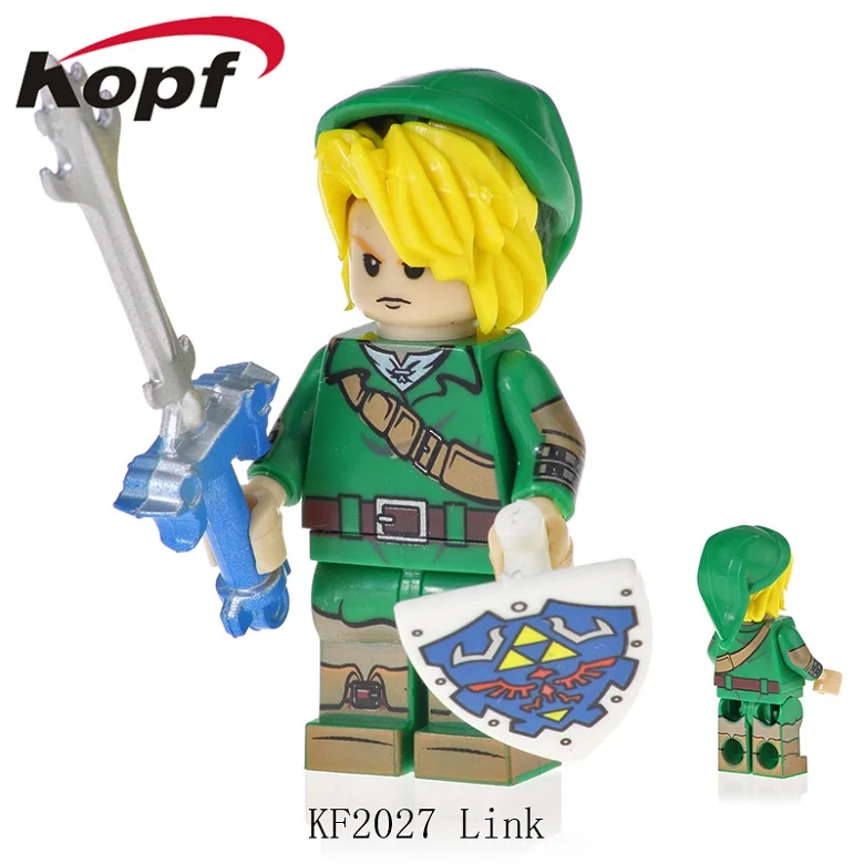 KF2027 Without Box Одна кирпичи фигурки знаменитая игра принцесса Zelda Link строительные блоки куклы игрушки для детей подарок KF2027 - Цвет: KF2027 Without Box