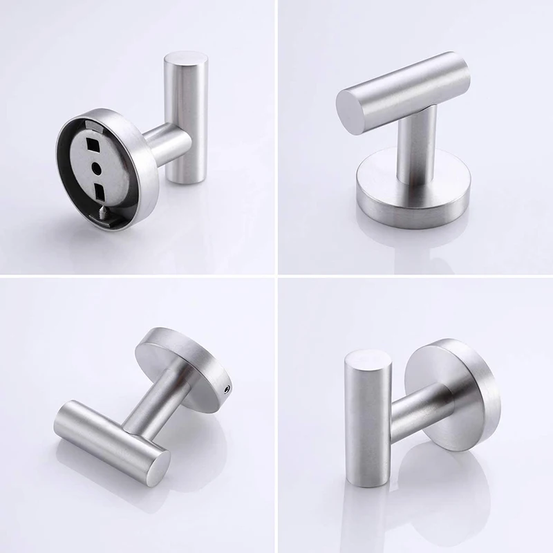 

American Brushed Stainless Steel Towel Holder Set Bathroom Accessories (paper Towel Rack + Single Clothes Hook)