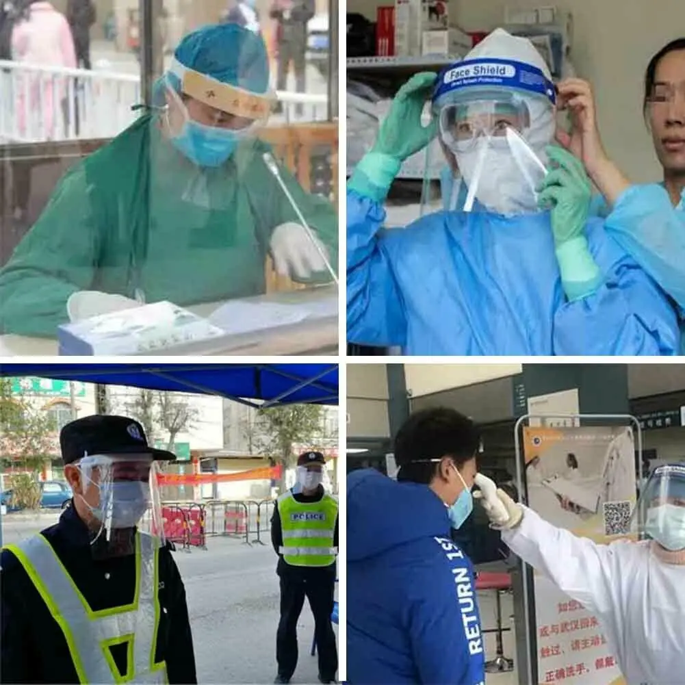 Прозрачная защитная маска на все лицо прозрачный откидной козырек масляная