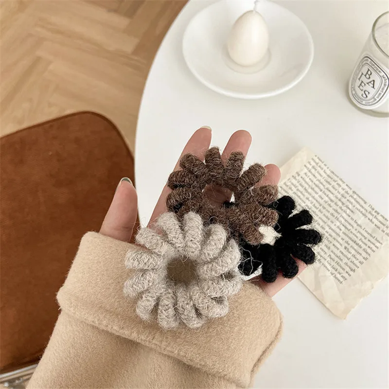 

Autumn Cashmere Line Hair Bands Fashion And Elegant Hair Rope Rubber Band Woman Hair Accessories Jewelry, Gift Accessories