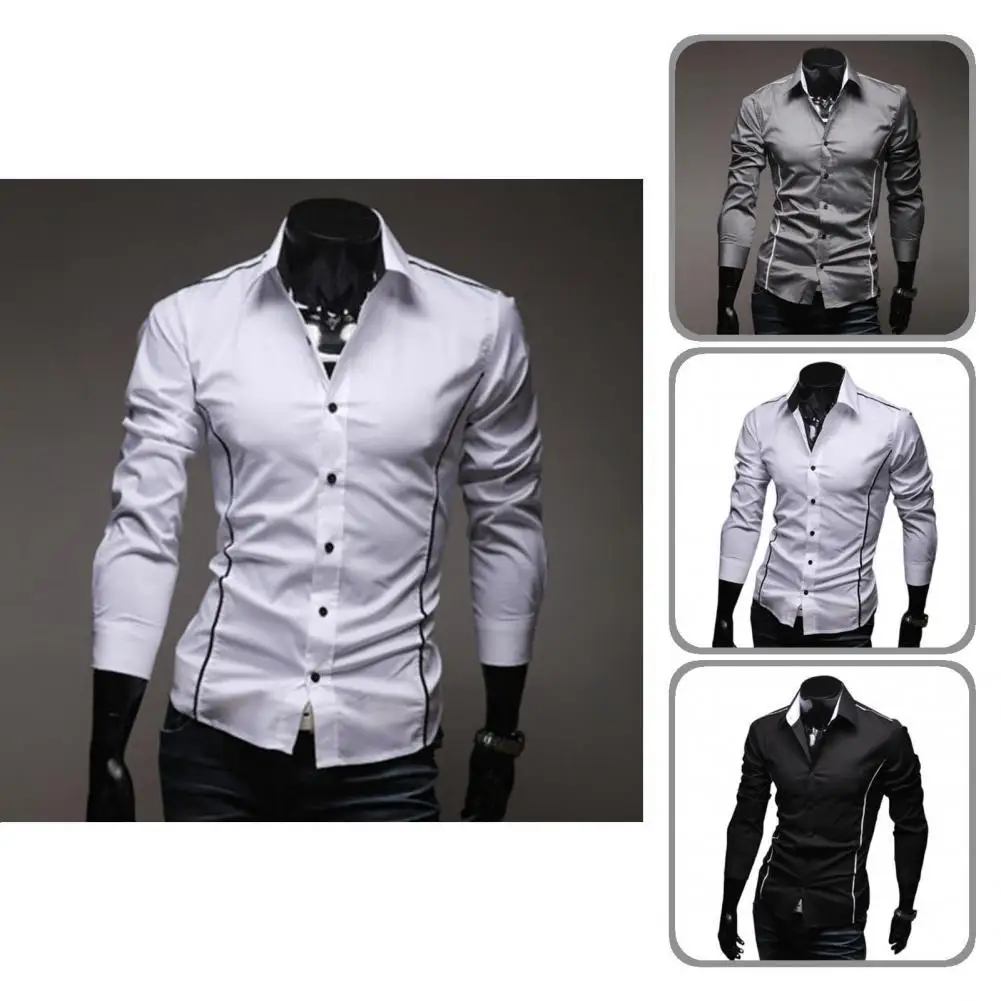 

Деловая отличная быстросохнущая Весенняя рубашка, гладкая Осенняя рубашка для работы