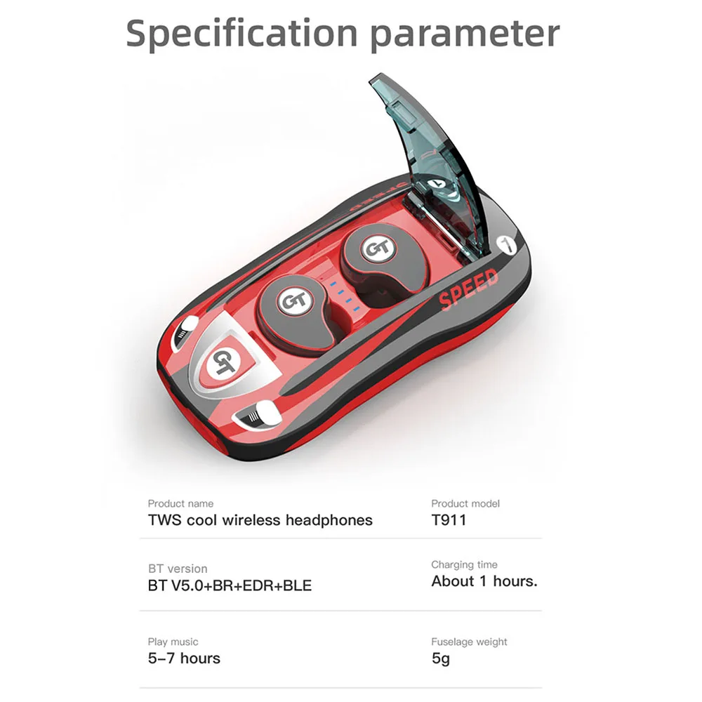Docooer T911 TWS беспроводные наушники Мини Смарт Bluetooth 5 0 водонепроницаемая Спортивная