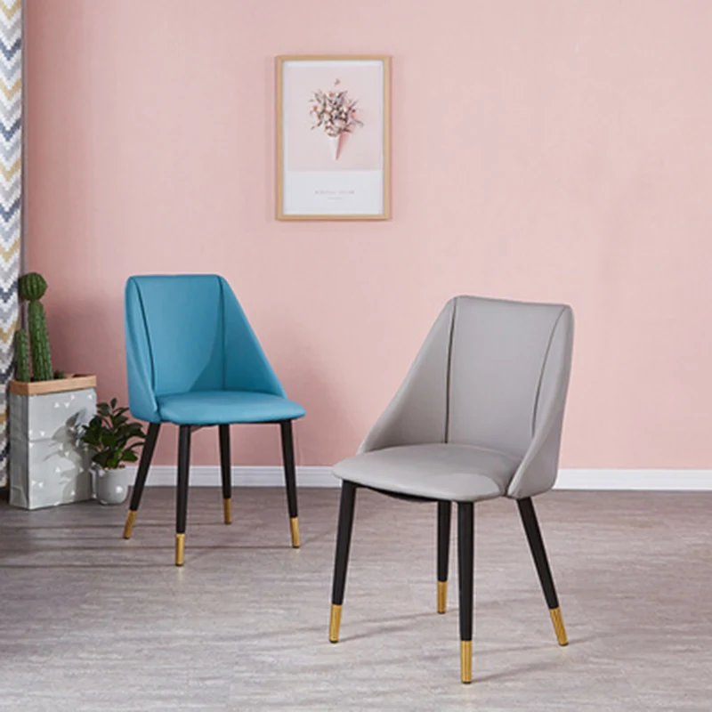 Скандинавское металлическое кресло из искусственной кожи стулья для ресторана