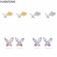 yuxintome colorful cz series earrings for women 925 silver needle ear piercing earrings jewelry stud earrings pendientes a30
