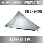 Ультралегкая туристическая палатка Lanshan 1 pro, на 1 человек, 3 сезона, профессиональная, из силикона 20D, бесщеточная, 3F UL GEAR