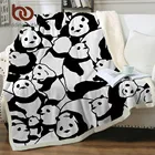 BeddingOutlet шерпа плед одеяло s черно-белое симпатичное одеяло панды s Хрустальное бархатное флисовое ТВ одеяло