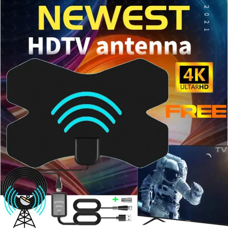 

2021 NEW Indoor 3000 Miles Digital Antena TV Aerial Amplified HDTV Antenna 4K DVB-T2 ISDB-T ATSC Local Channel Broadcast