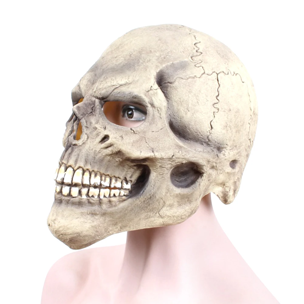 Haunted Horror Cosplay Easy Clean Non Toxic Decorative Festive Universal Props Headgear Party Skull Mask Halloween Latex | Дом и сад