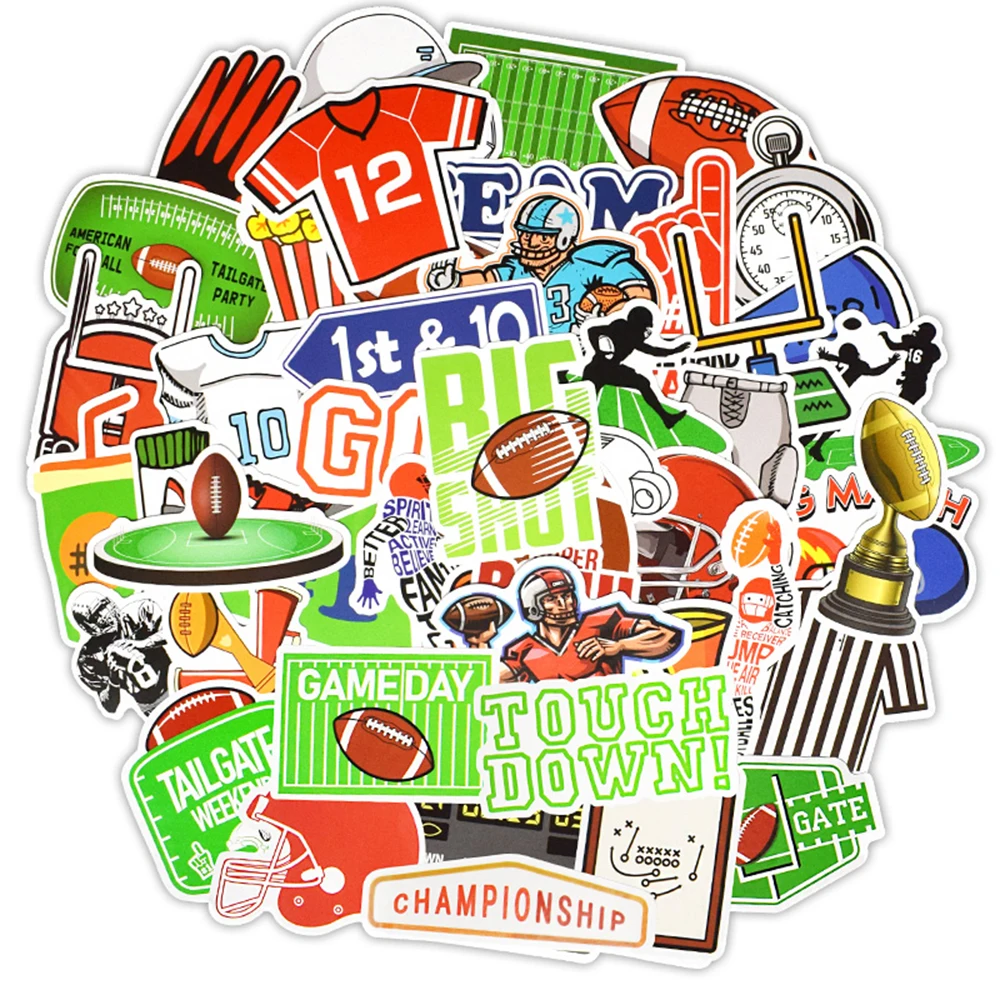 50 шт регби спорт виниловые на