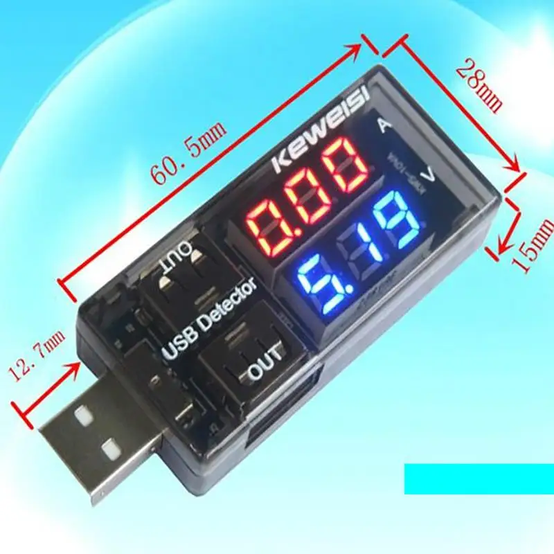 Светодиодный цифровой амперметр вольтметр для автомобиля мотоцикла детектор