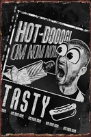 hot dog tasty fast food vintage metal sign tin sign tin plates wall decor room decoration retro for home club man cave cafe