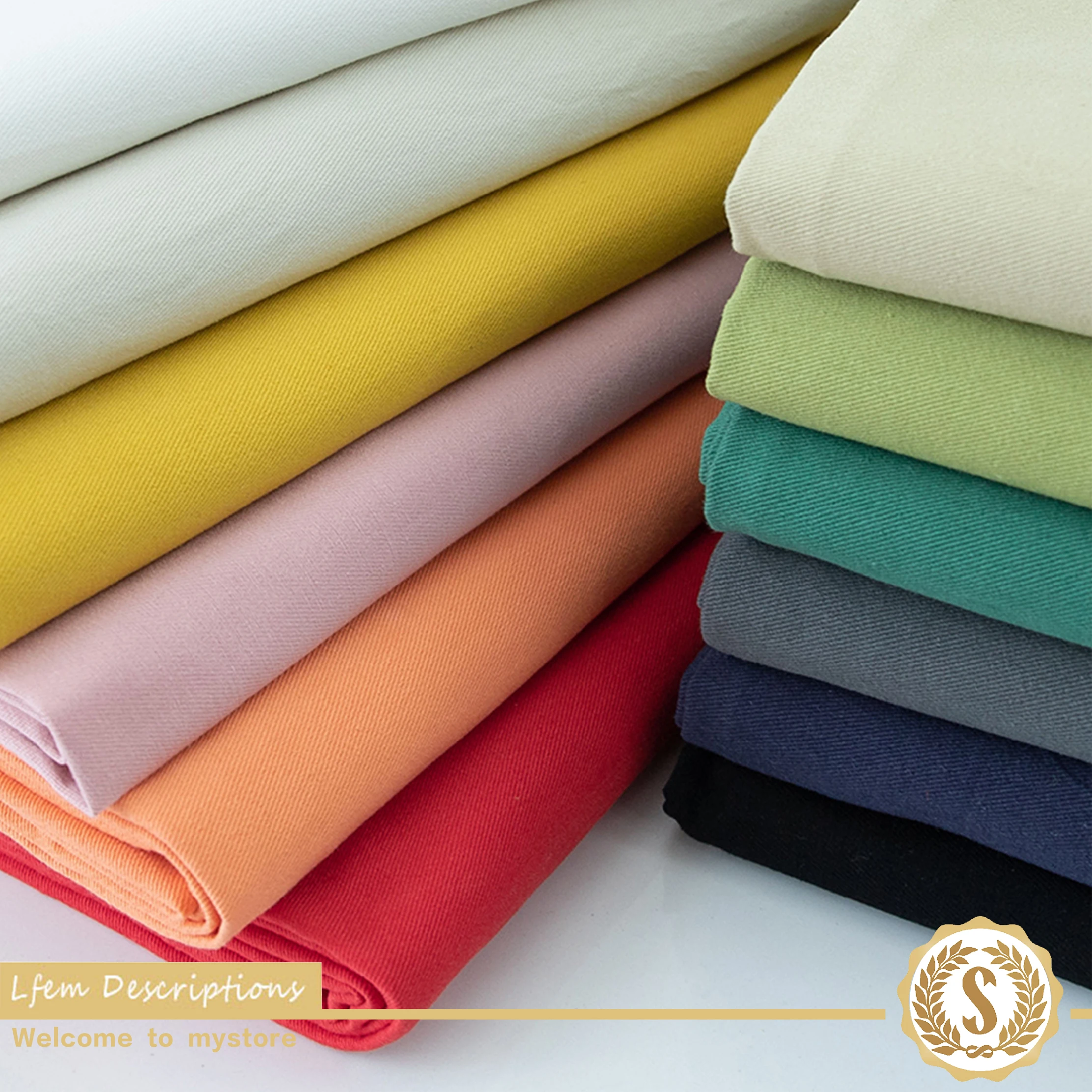 

50cm*165cm/Piece,Solid Color All-Cotton Fabric By Half Meters,Clothing T-shirt Fabric,Needlework Cloth Soft Brushed Materials