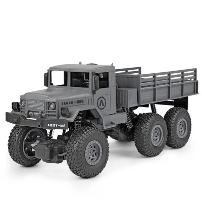 gray 1/16 RC военный грузовик 6 колесный привод дистанционного управления внедорожный Радиоуправляемый автомобиль модель дистанционного управления альпинистская машина детская игрушка подарок - Цвет: gray