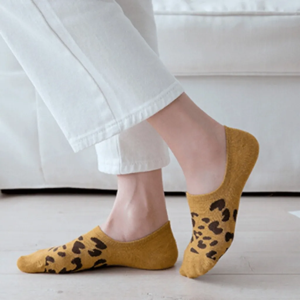 Носки женские хлопковые с низким вырезом и принтом | Женская одежда