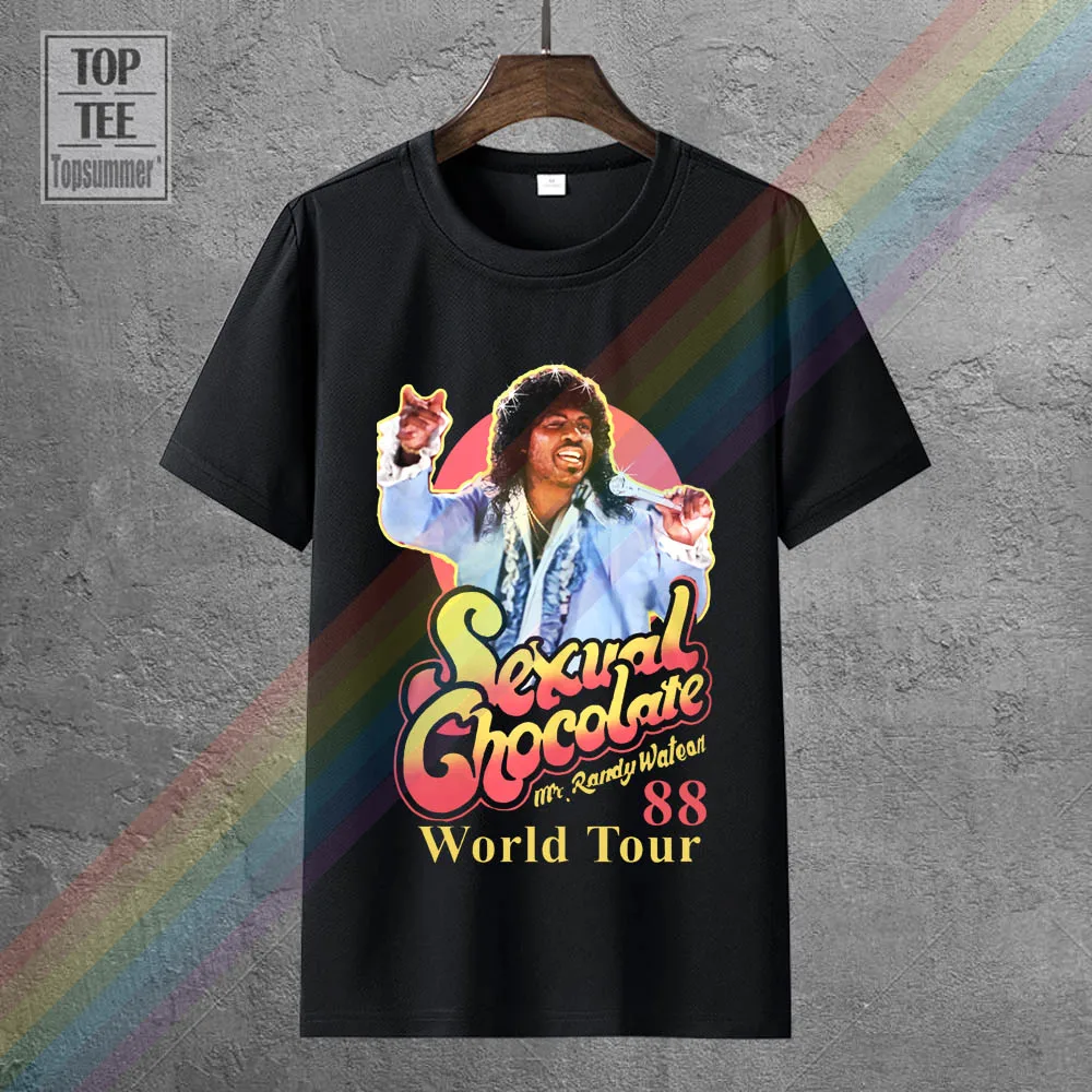 Sexual Chocolate 88' World Tour Randy Watson Coming To America T Shirt Mens And Womens Cotton Printing Shirt Big Size S Xxxl