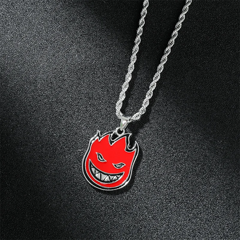 Модное ожерелье уличный пожарный человек мужской хип-хоп и женский