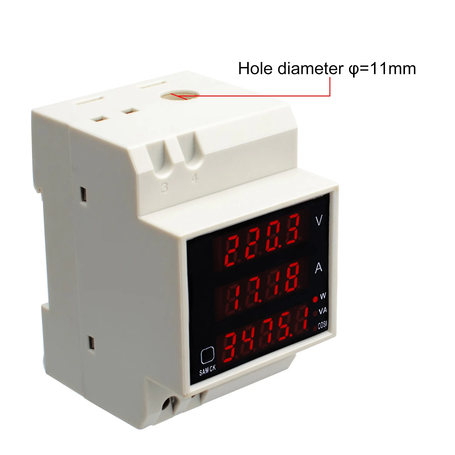 Цифровой светодиодный измеритель напряжения силы тока амперметр вольтметр