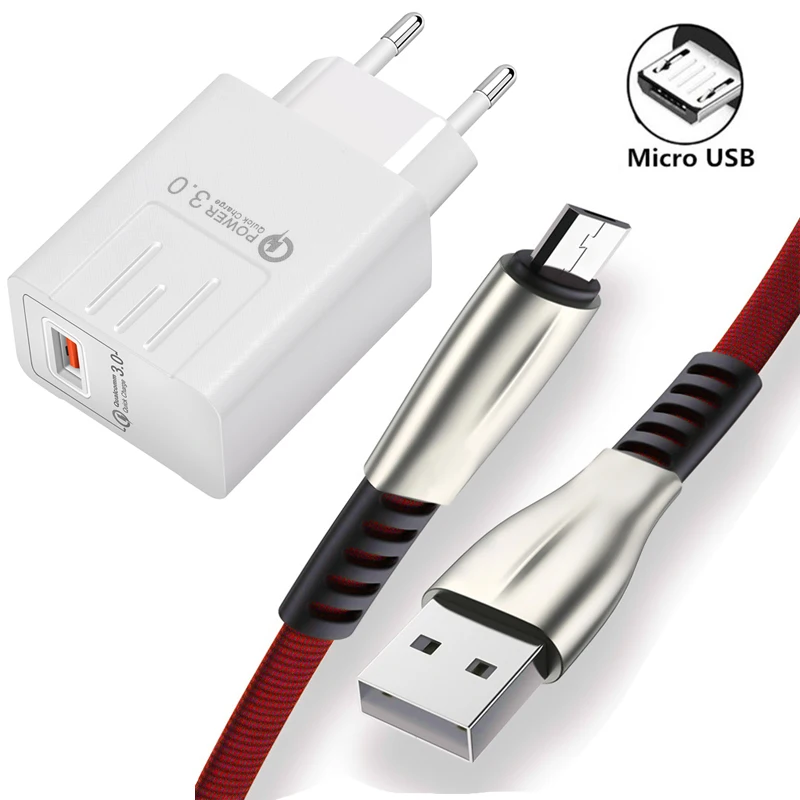 Кабель Micro USB для быстрой зарядки Samsung S2 S3 S4 S6 S7 Edge Note 4 5 J2 J3 J5 J7 2016 2017 быстрое