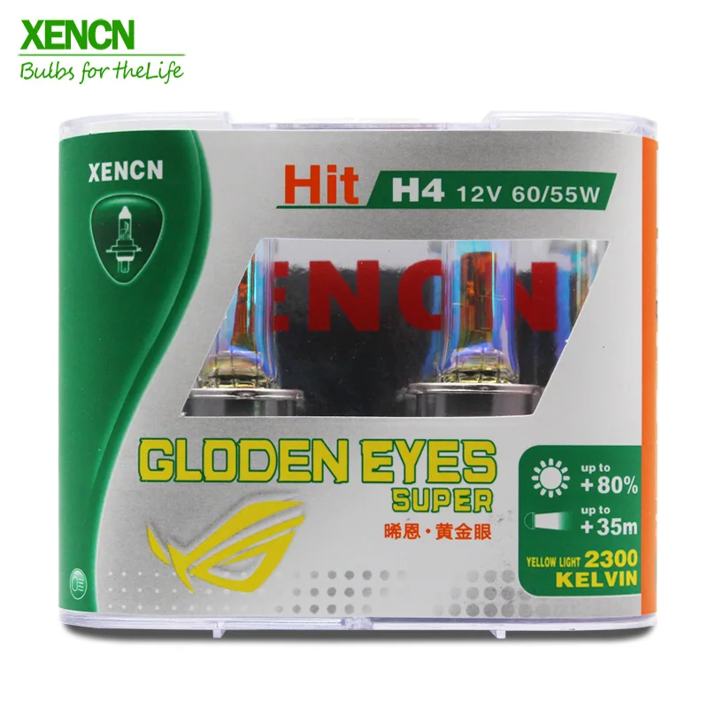 XENCN H4 12V 60/55W P43t 2300K галогенная лампа, замена апгрейд, супер желтый светильник, автомобильные лампы,, 2 шт. 8411GDE