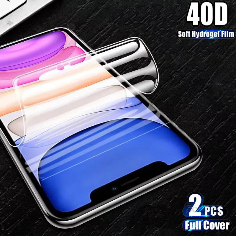

2 шт./лот 40D полное покрытие мягкая Гидрогелевая пленка для Iphone11 11Pro Max Anti Blue Защита экрана для Iphone11 11Pro Max