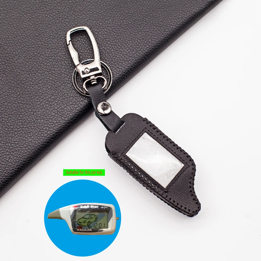 

Чехол для автомобильной сигнализации Scher Khan Magicar 5, Magicar 6, кожаный, с ЖК-дисплеем