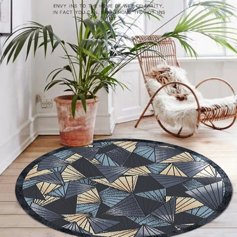 Nordic Round Carpets for Living Room Sofa Balcony Chair Rugs Soft Carpet Bedroom Kids Play Mat Decorate Non-slip Door | Дом и сад
