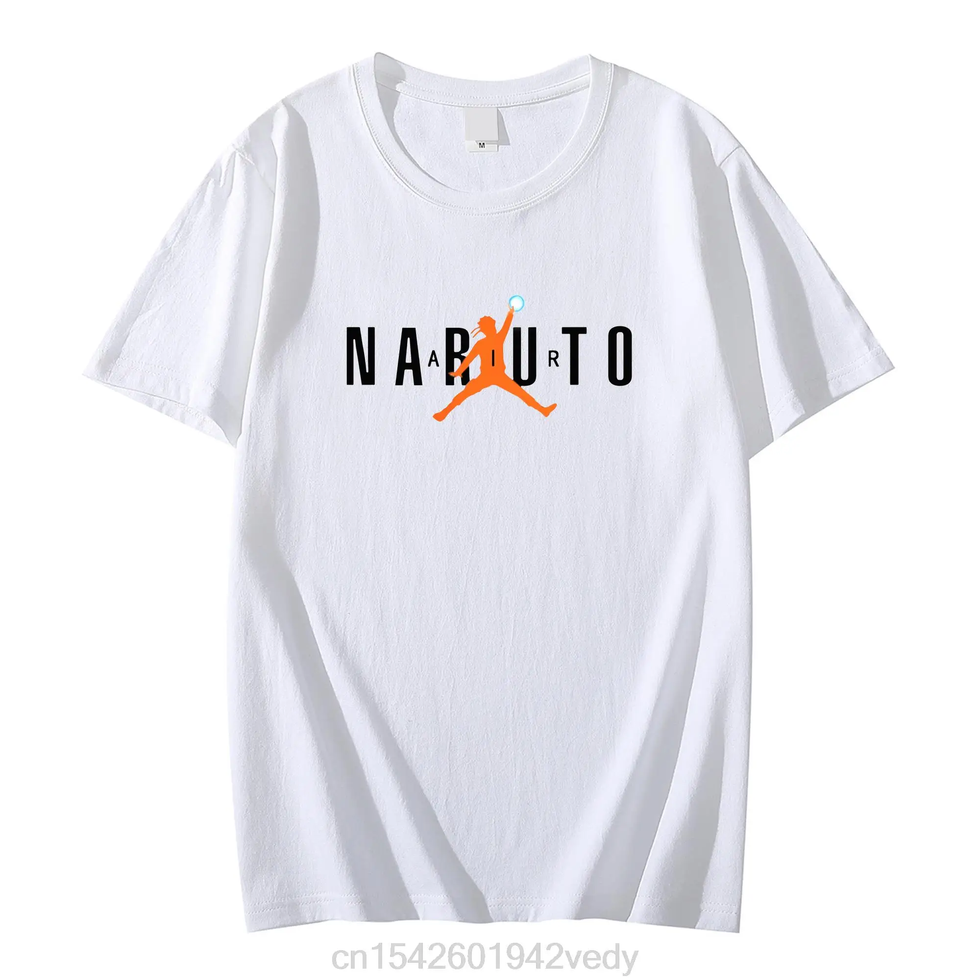 

2021 Men/Women Harajuku Anime Black Street Fashion Hip Hop Oversized BANDAI Naruto T-shirt Cotton Graphic Tees Short Sleeve Tops