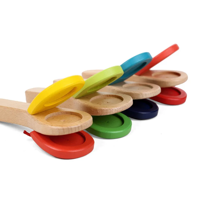 Clapper Монтессори обучающая игрушка Деревянный 3D звук деревянная сенсорная