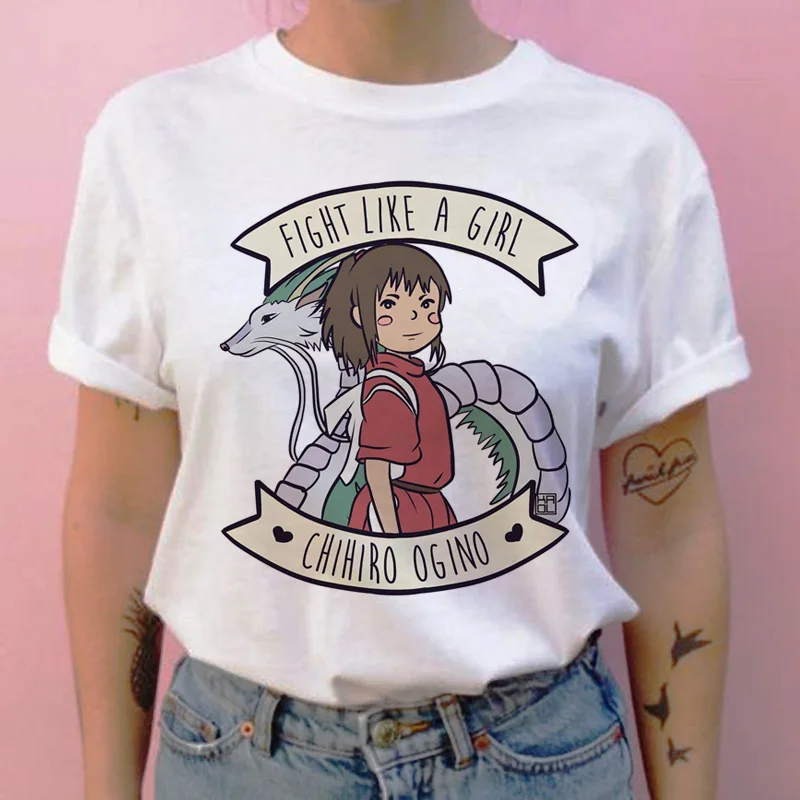 Футболка женская с рисунком из мультфильма Тоторо уличная одежда в стиле