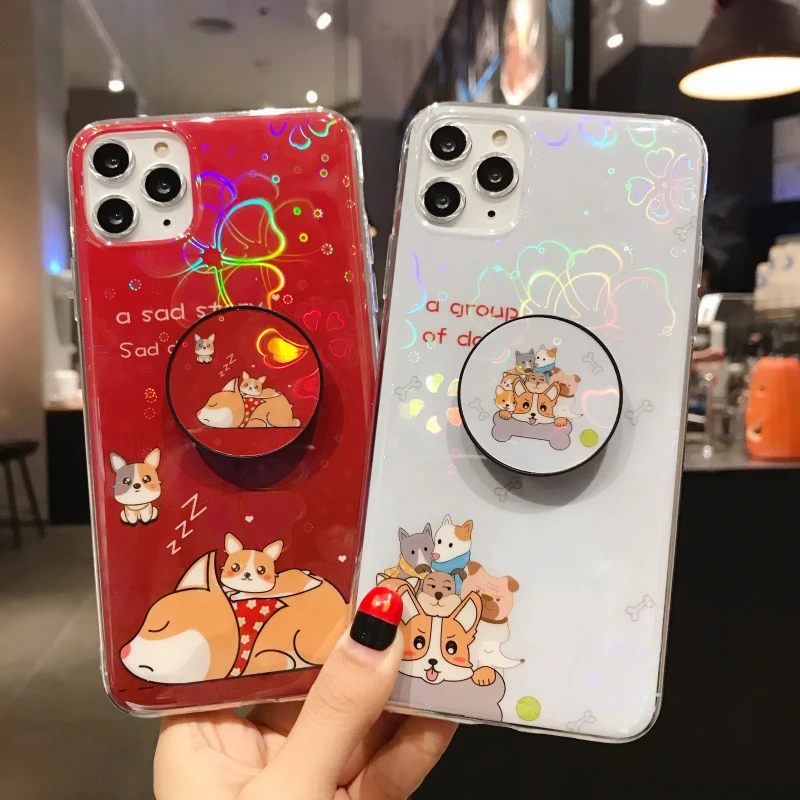 Цветной чехол для телефона с мультяшным животным iPhone X XR SX MAX 11 Pro Max 6 6s 7 8 Plus