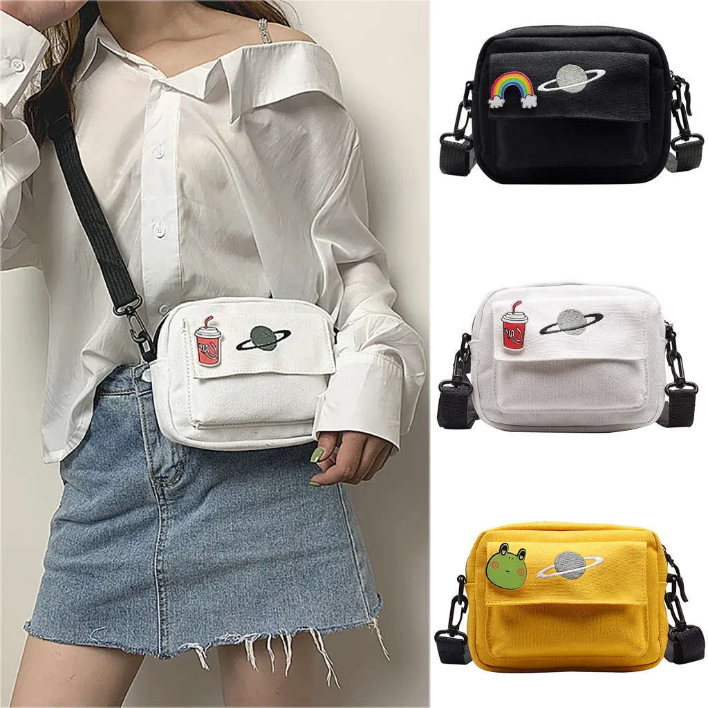

OCARDIAN Purses And Handbags Bags For Women 2019 Fashion Planet Canvas Student Messenger Shoulder Female Bag bolso mujer