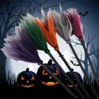 Метла ведьмы для Хэллоуина, детская пластиковая метла для косплея, реквизит для костюма, аксессуары, Декор, ведьма, летающая метла, платье для вечерние НКИ