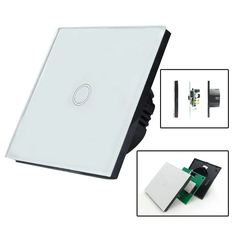 Настенный сенсорный выключатель 220 В розетка для ЕС/Великобритании и ЕС Двойные