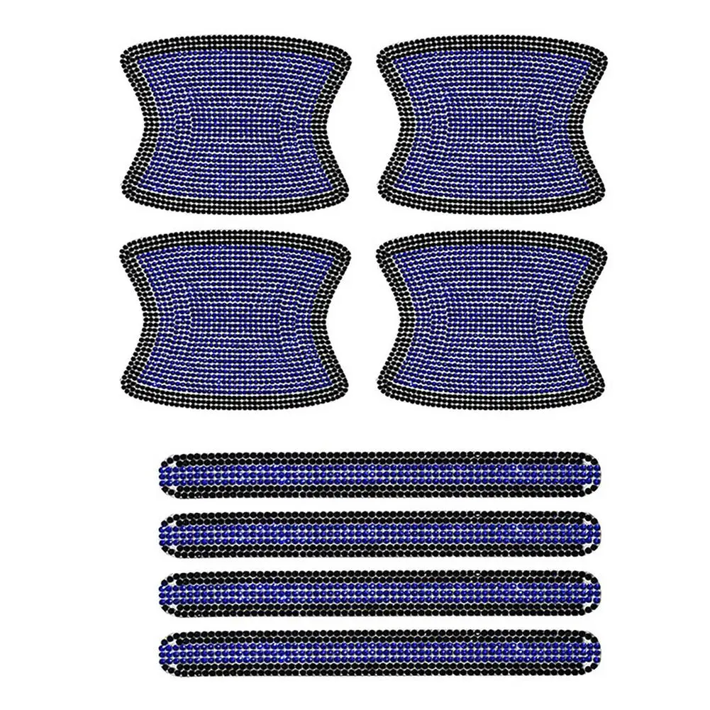 

Rhinestone Car Door Handle Stickers Automotive Exterior Accessories Car Door Handle Scratch Protector Safety Reflective Car Deco