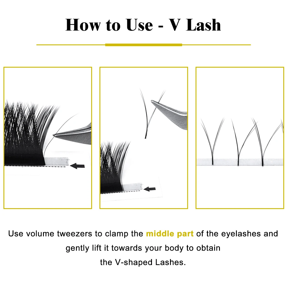 V/YY образные ресницы автоматические вееры для наращивания объемные мягкая