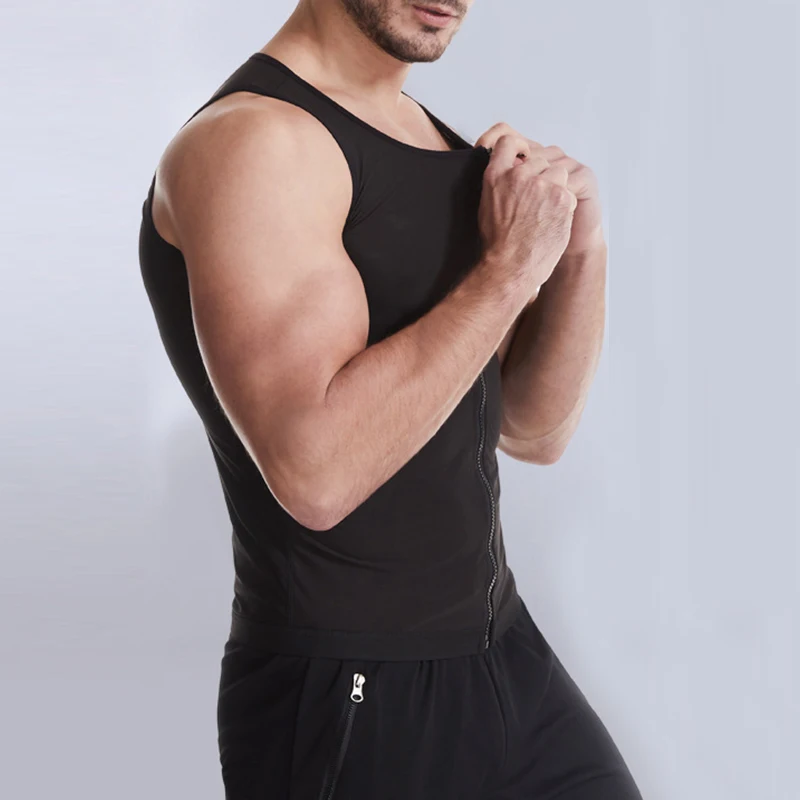 Спортивный жилет для мужчин и женщин на молнии моделирующее белье тренировок