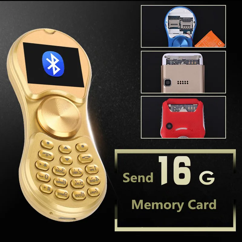 12 ручная вертушка Кнопка мобильный телефон Dual Sim карты стресс палец пожилых