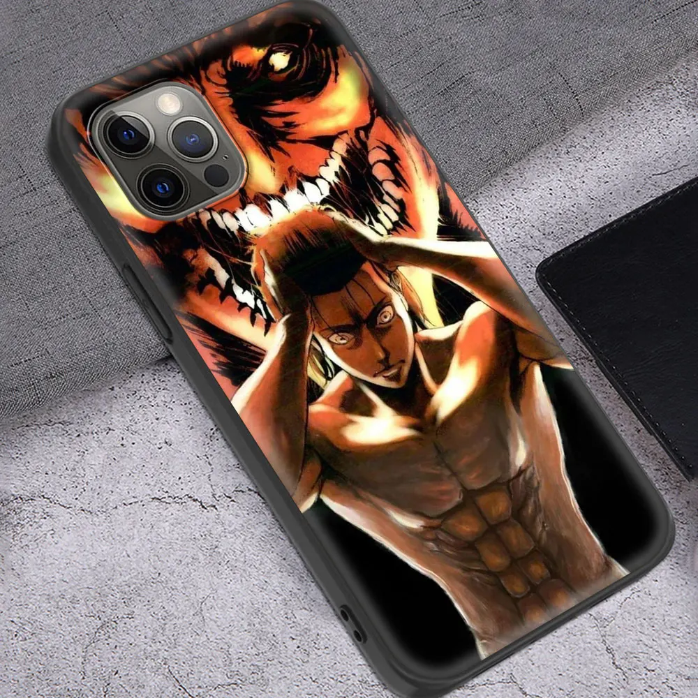 

Luxury Silicone TPU Case for iPhone 8 7 6 6S Plus 12 11 Pro MAX XR X XS MAX SE 2020 Phone Coque Shell Titans Attack