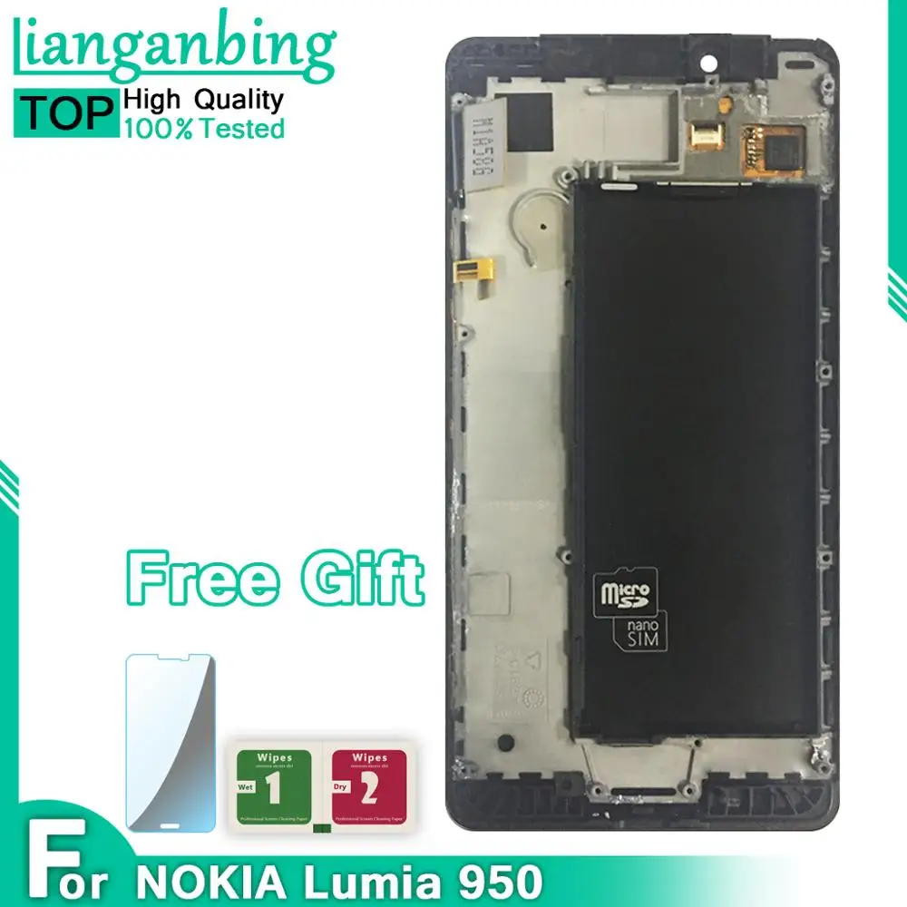 Для NOKIA Lumia 950 ЖК дисплей с кодирующий преобразователь сенсорного экрана в сборе