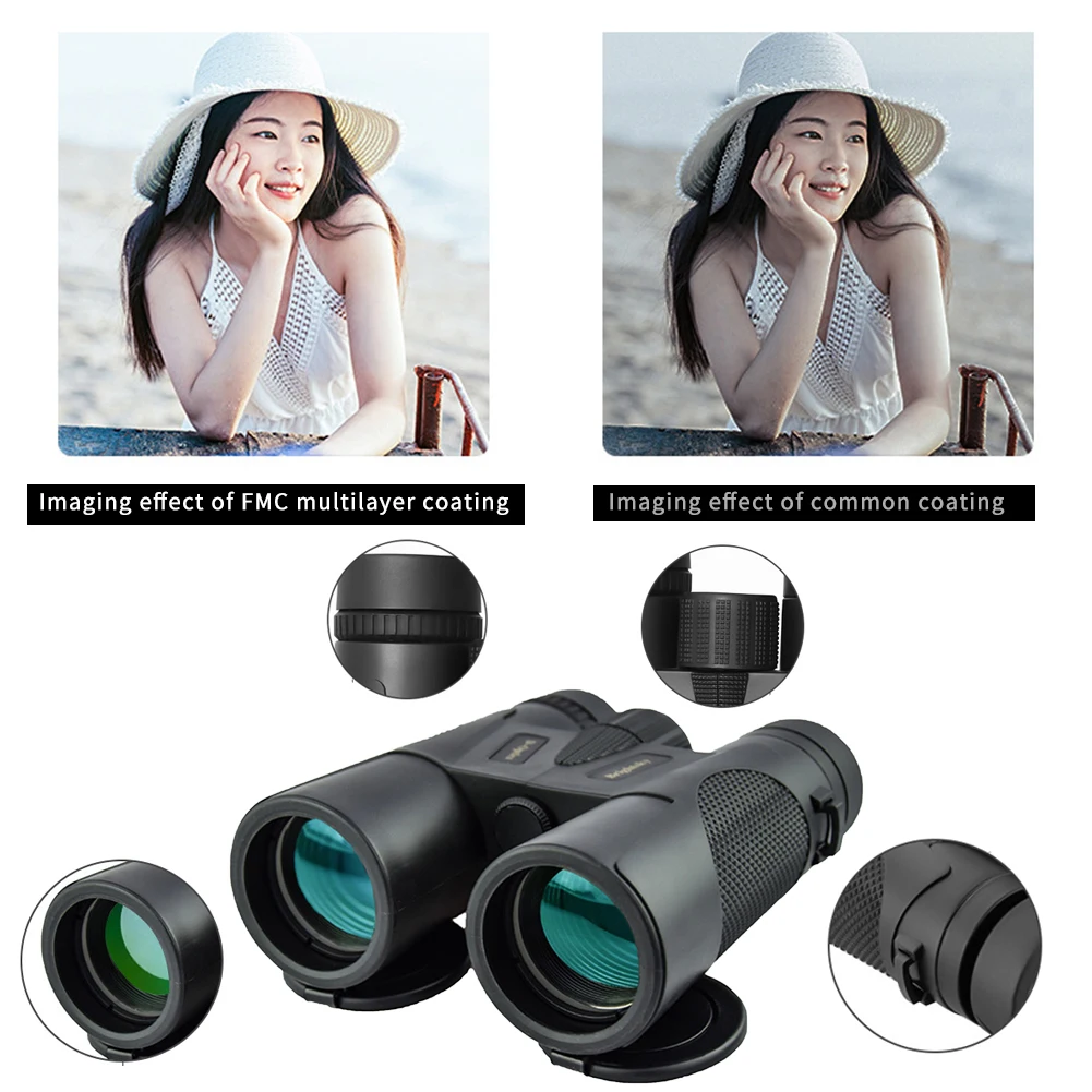

12X42 HD Powerful Binoculars Night Vision Professional Long Range Large Eyepiece Telescope HD Concert Outdoor Camping Equipment