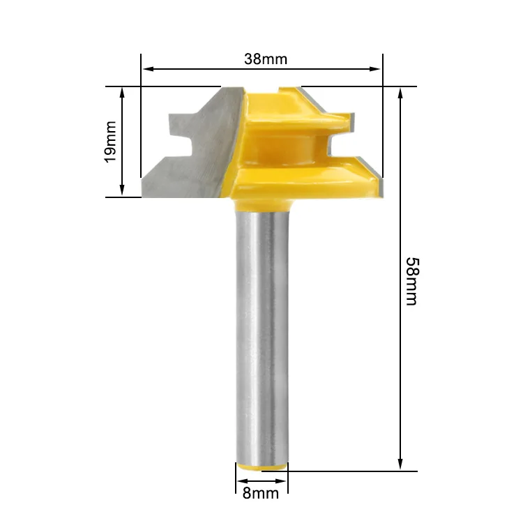 Деревообрабатывающий Фрезерный резак 45 градусов нож линейный прямоугольный