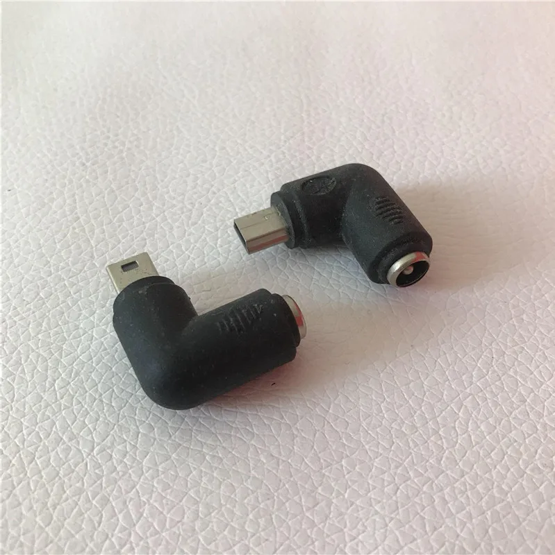 5 шт./лот 90 градусов DC 5*2 1 мм Женский на мини USB B Мужской адаптер конвертер Разъем