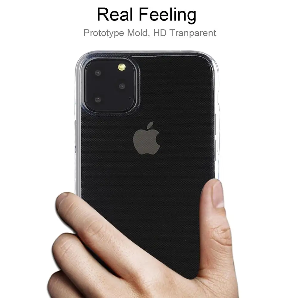 Для iPhone/11 11 Pro 0 5 мм ультра тонкий прозрачный защитный чехол из ТПУ без рисунка для