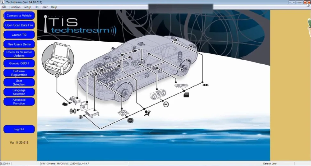 TIS Techstream V14.20.019 для TOYOTA MINI VCI J2534 для Toyota 22pin 17pin FTDI OBD OBD2 автомобильный диагностический инструмент сканер кабель