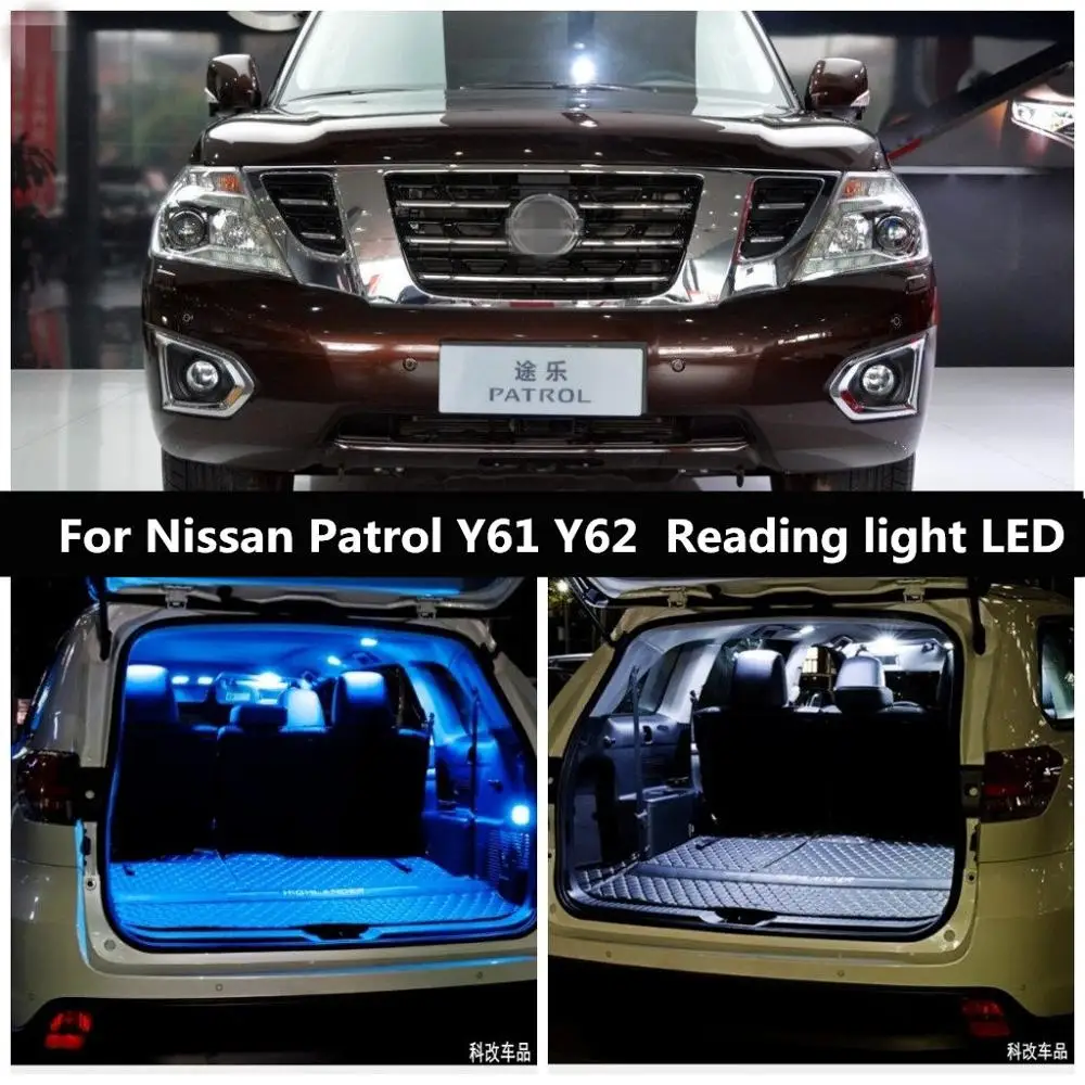 Для Nissan Patrol Y61 Y62 2004 2019 чтение светильник светодиодный патруль интерьер Интерьер