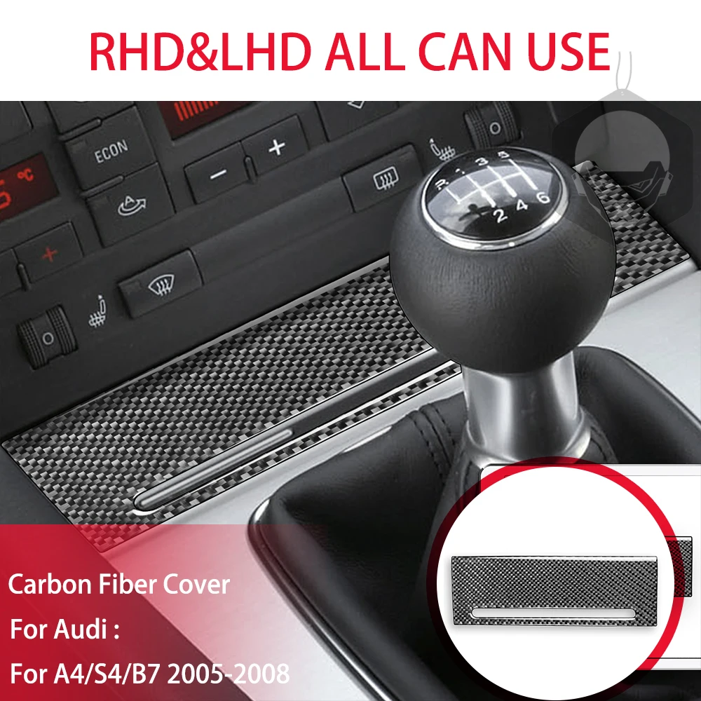 

Для Audi A4 S4 B7 2005 2006 2007 2008 Автомобильная панель переключения передач рамка коробка передач отделка крышка из углеродного волокна интерьерные стикеры аксессуары